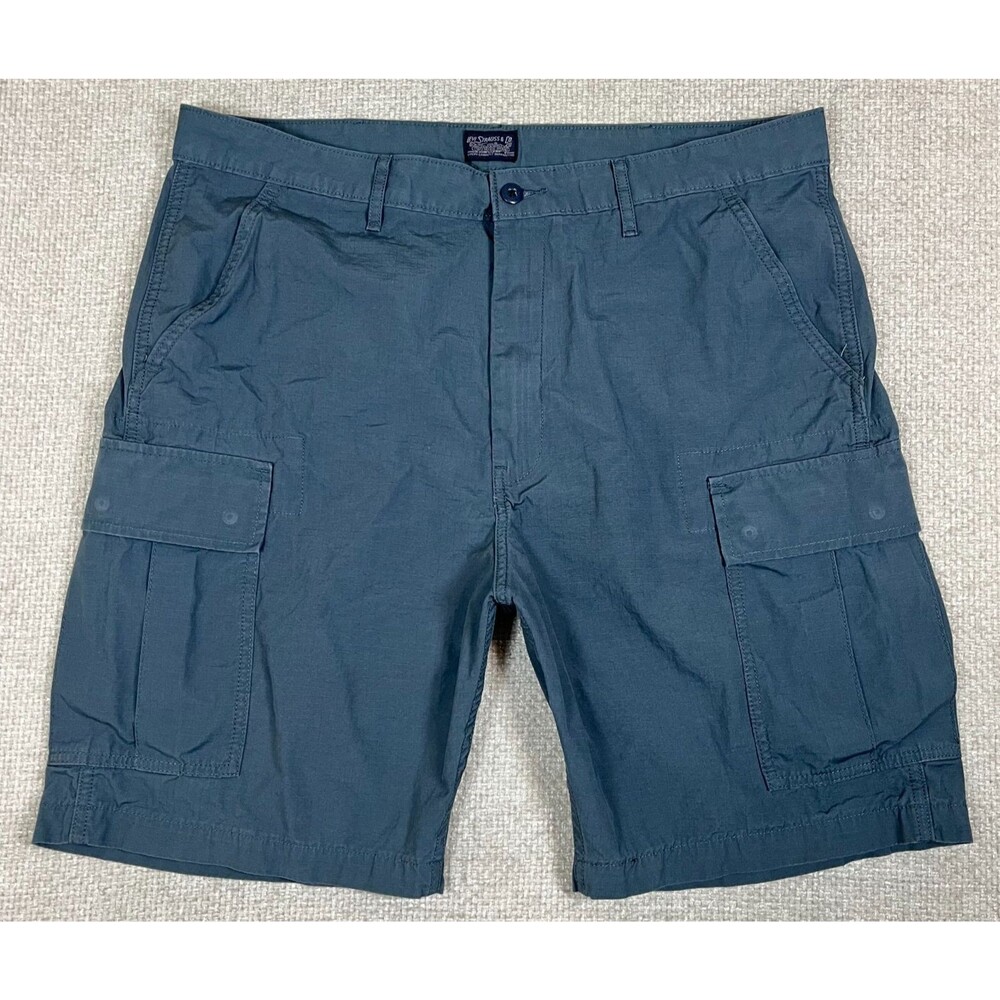 Levi's Cargo Shorts Men's 38 Gray Ripstop Utility Pockets Cotton 9" Inseam